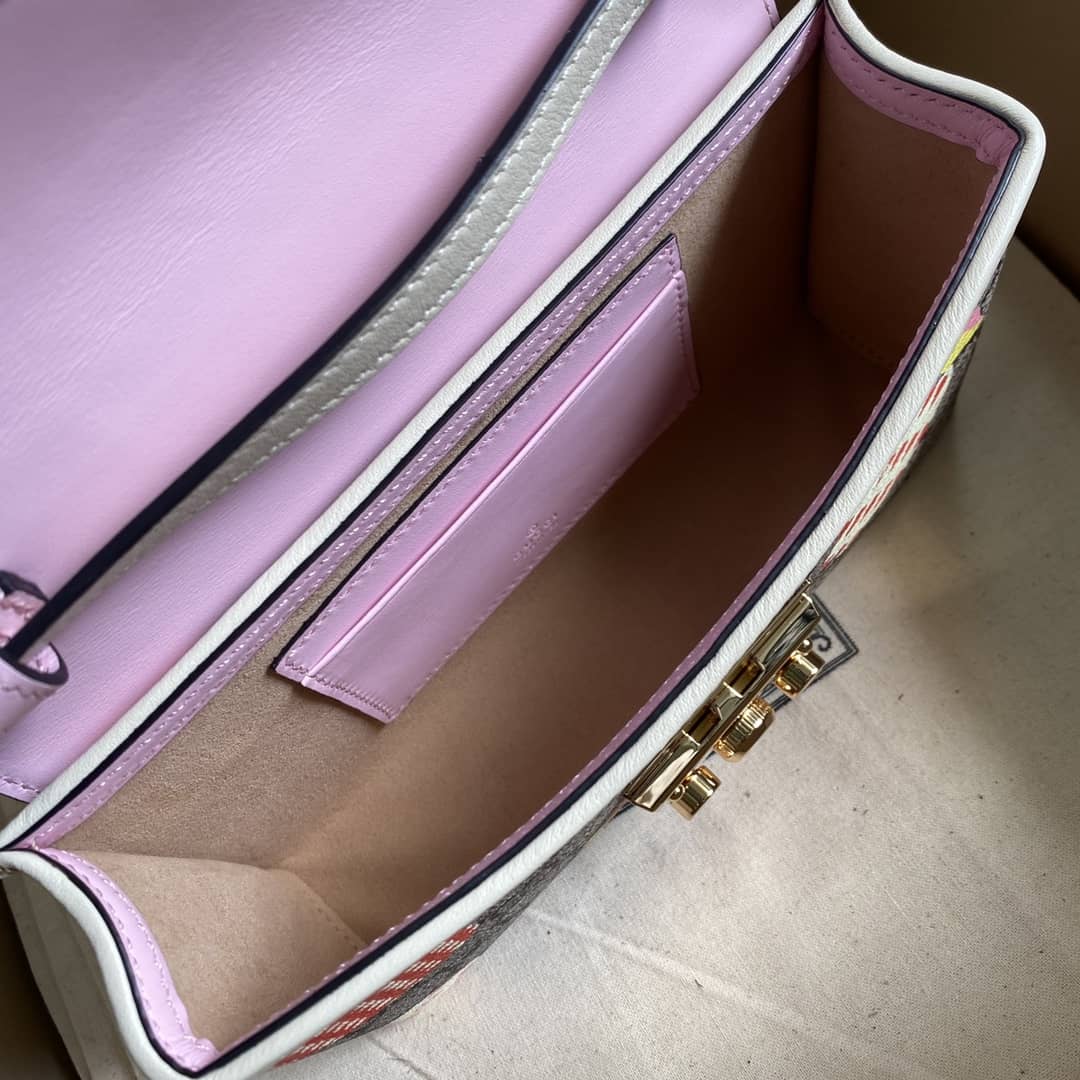 Gvc*1 Padlock GG Svp*me Canvas Top Handle Mini Bag Replica 652683