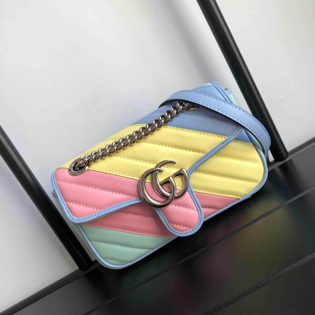 Gvc*1 GG Marmont Mini Matelasse Shoulder Bag Replica Colorful 446744