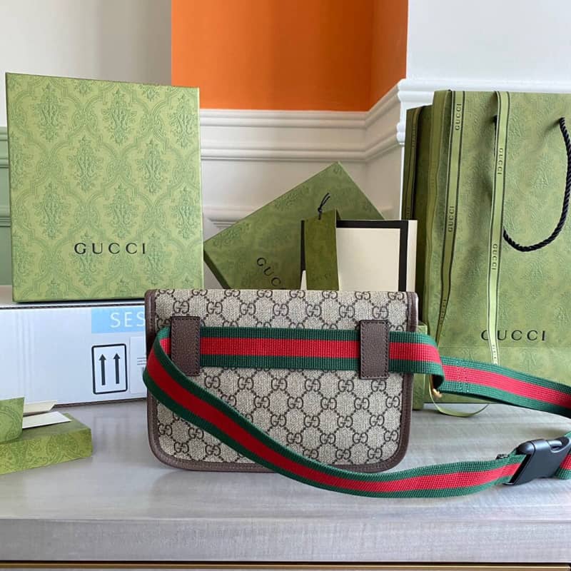 Gvc*1 Neo Vintage GG Svp*me Belt Bag Replica Brown 493930