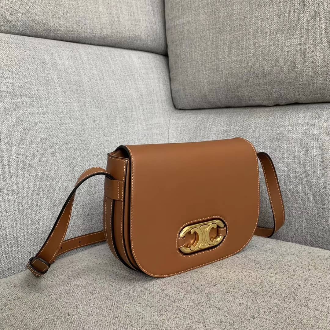 Ce1i*e Triomphe Bag Dupe Medium Maillon Triomphe Calfskin Replica Bag