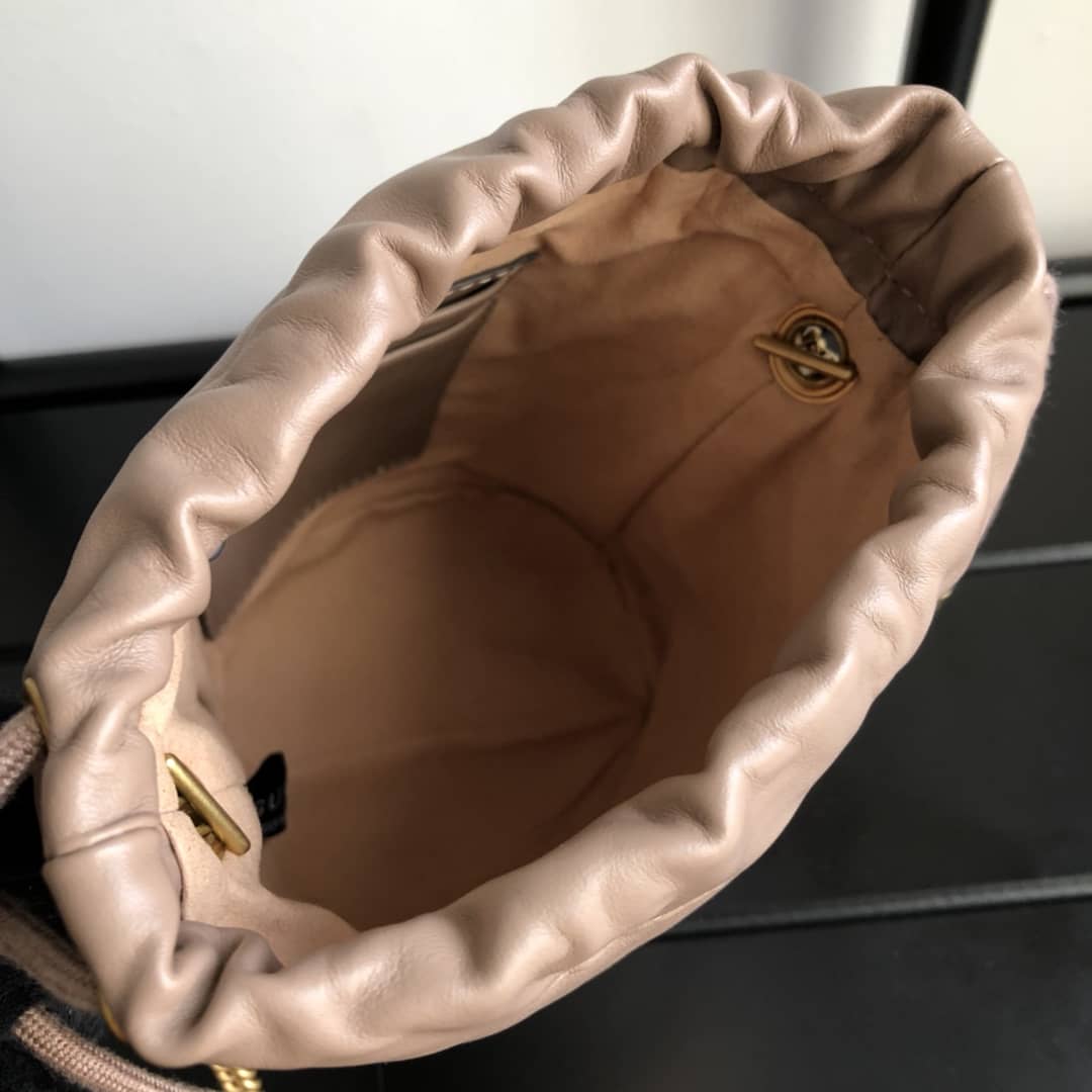 Gvc*1 GG Marmont Mini Bucket Crossbody Bag Replica Pink 575163