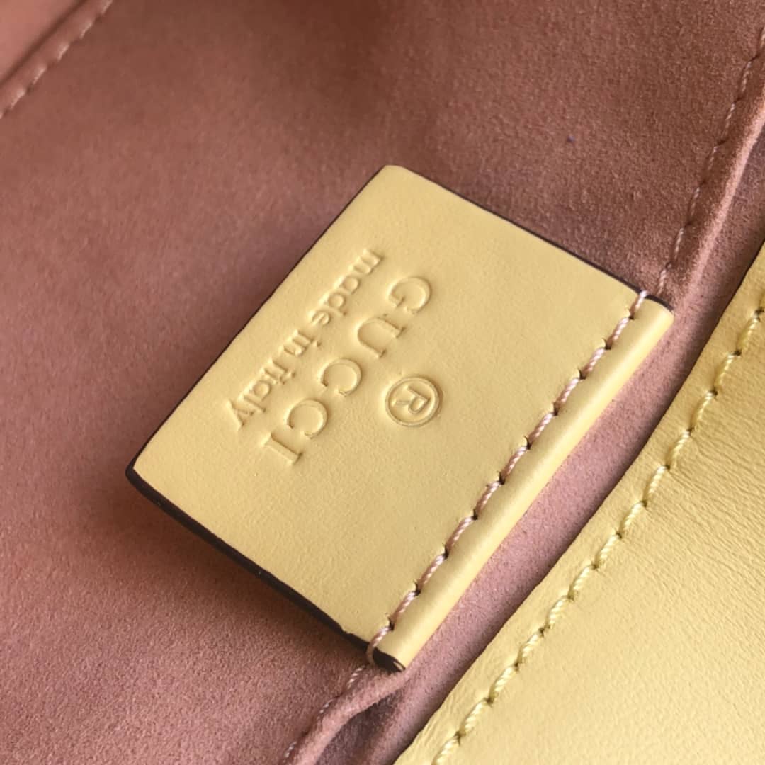 Gvc*1 GG Marmont Mini Matelasse Shoulder Bag Replica Yellow 446744