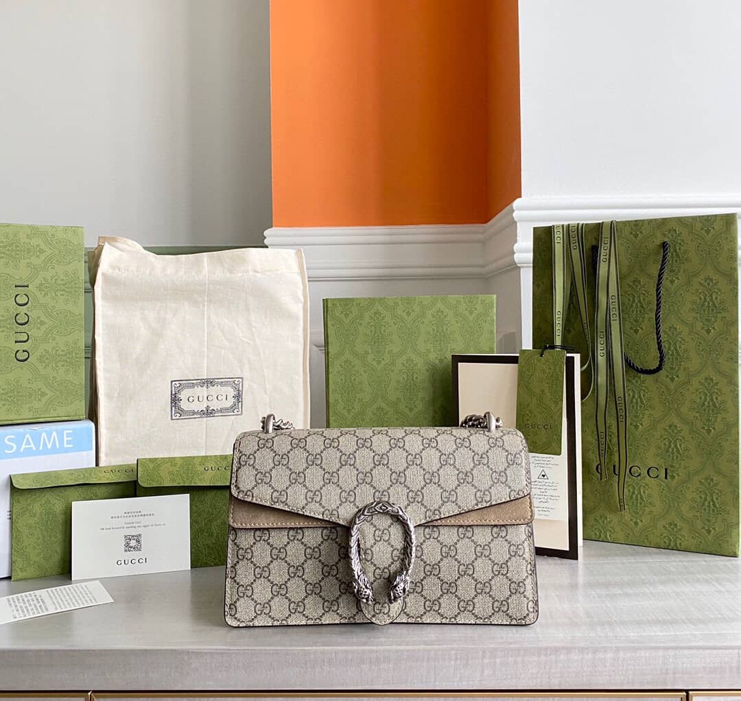 Gvc*1 Dionysus Dupe GG Svp*me Dionysus Chain Replica Shoulder Bag Gray 400249