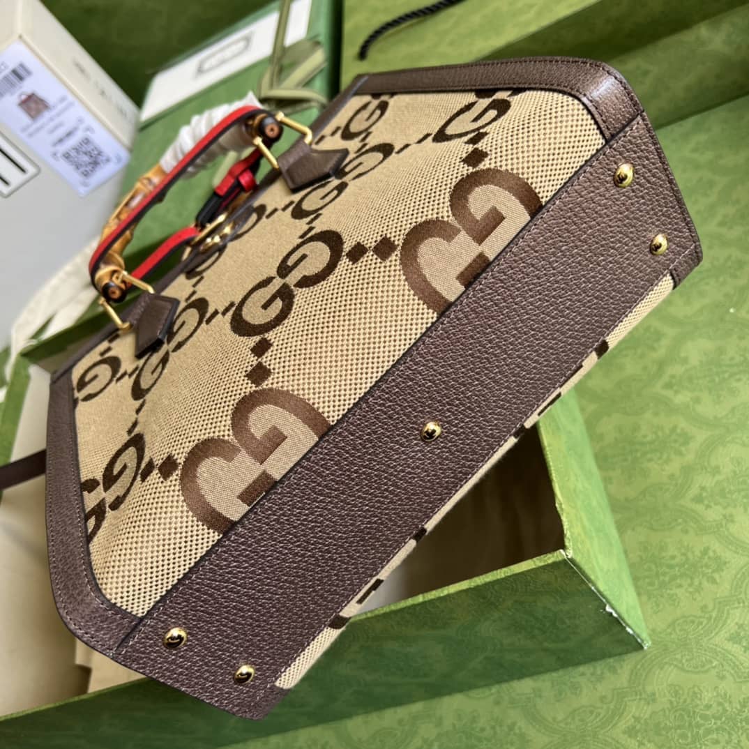 Gvc*1 Diana Jumbo GG Small Dark Coffee 660195 Replica Tote Bag