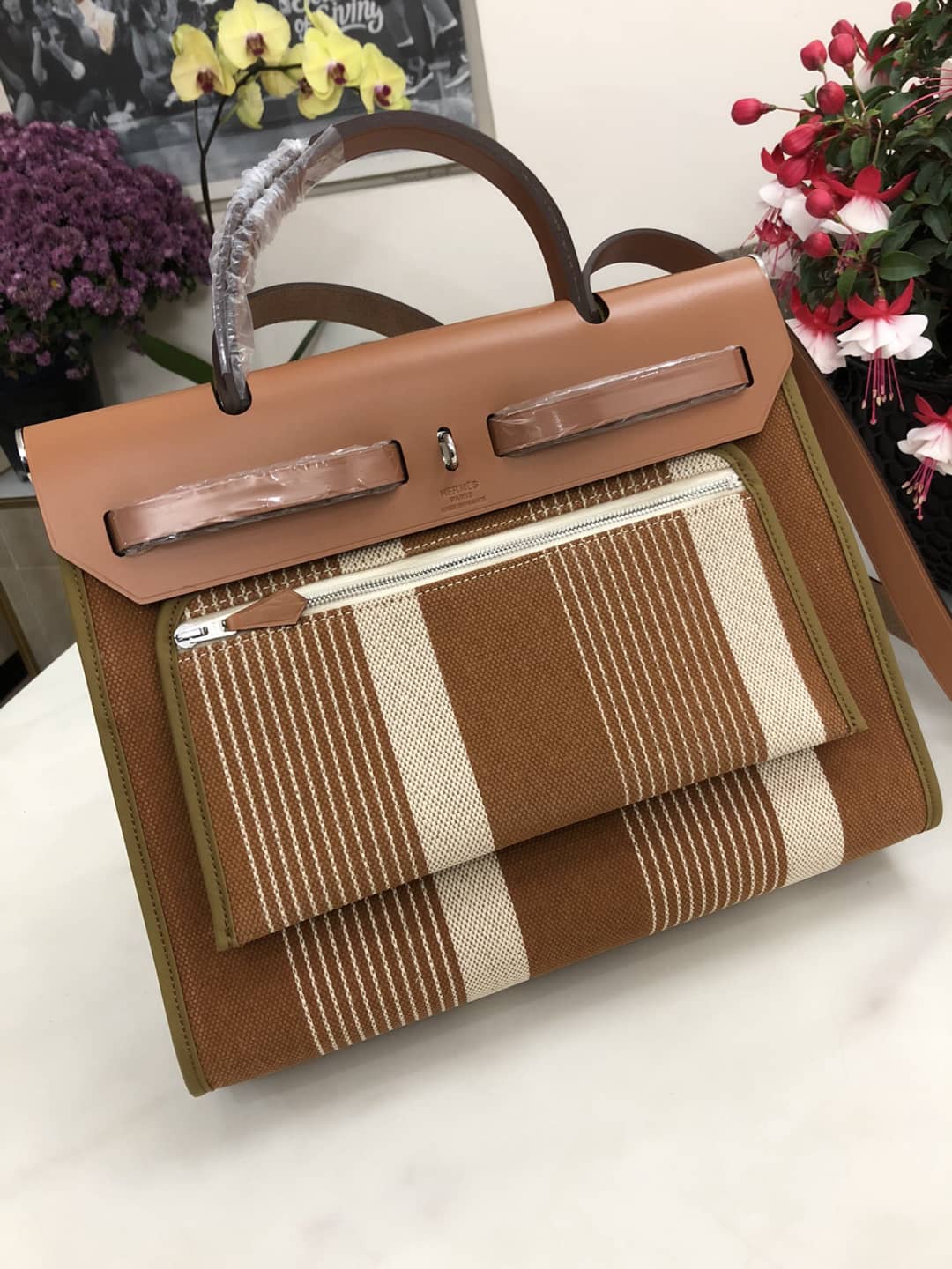 Replica H**me5 Birkin Bag 31 Canvas Leather HerBag