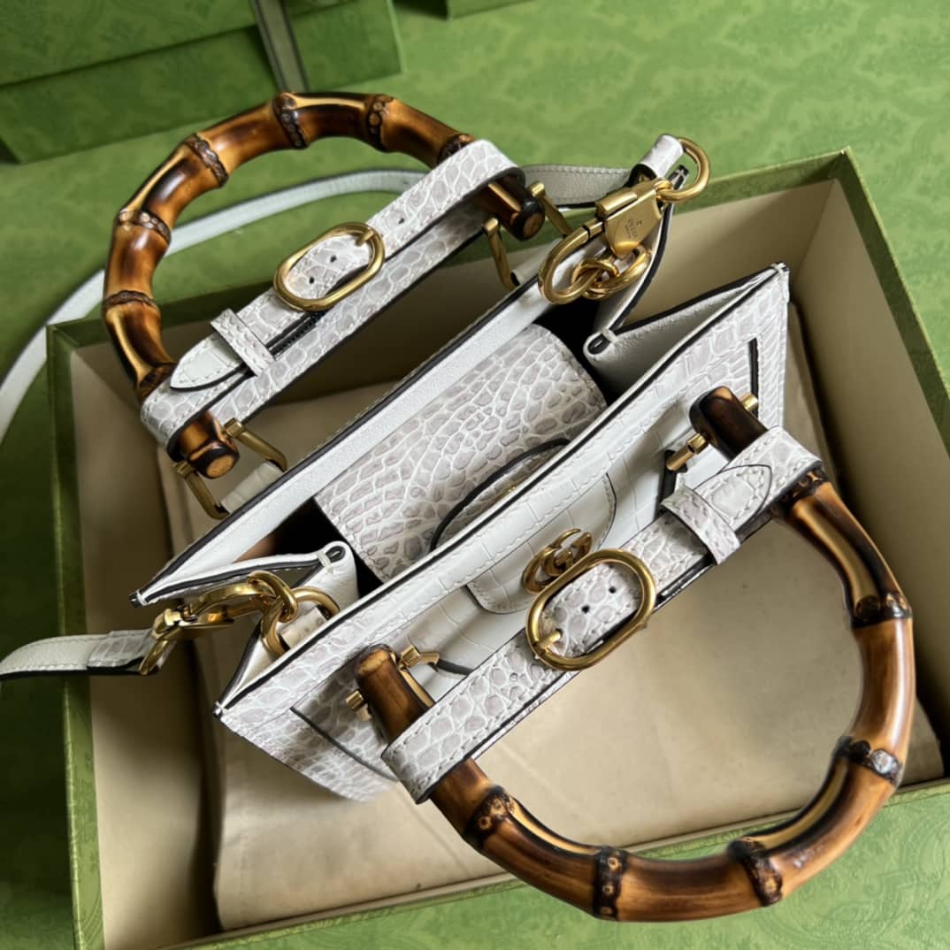 Gvc*1 Diana Mini White Replica Tote Bag 655661