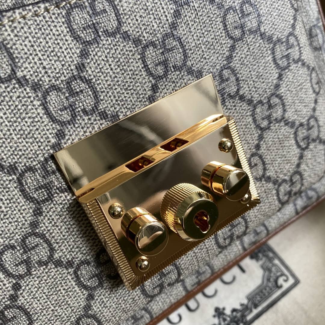 Gvc*1 Svp*me GG Padlock Canvas Mini Bag Replica 658487