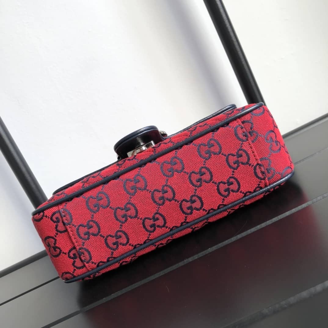 Gvc*1 GG Marmont Mini Matelasse Shoulder Bag Replica Red 446744