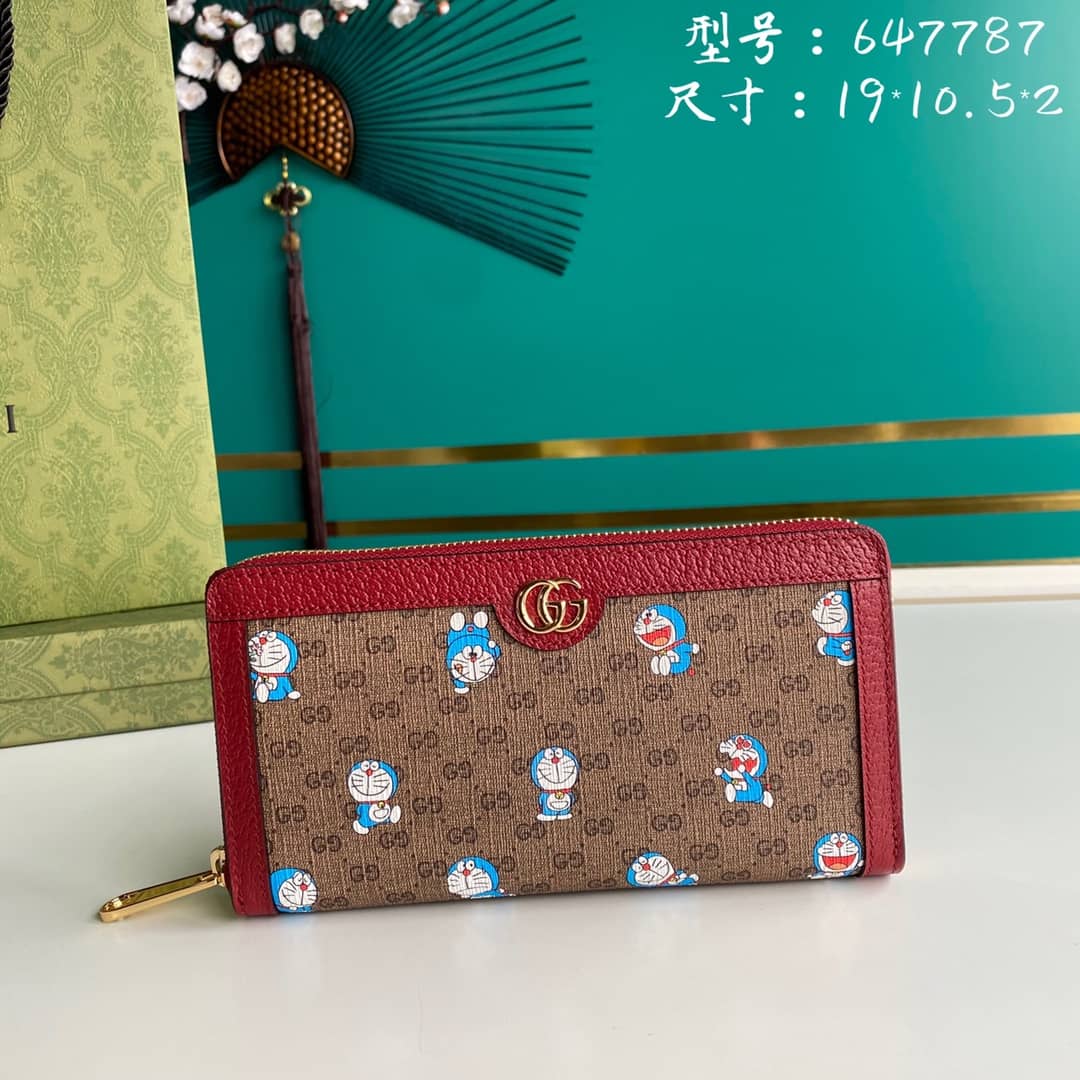 Gvc*1 x Doraemon Zip Around Wallet Replica 647787