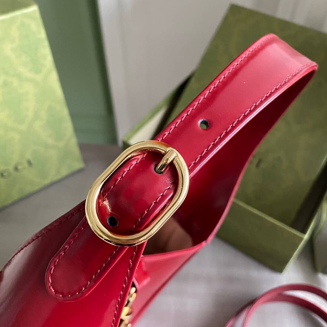 Gvc*1 GG Jackie 1961 Small Hobo Shoulder Bag Replica Red 636709