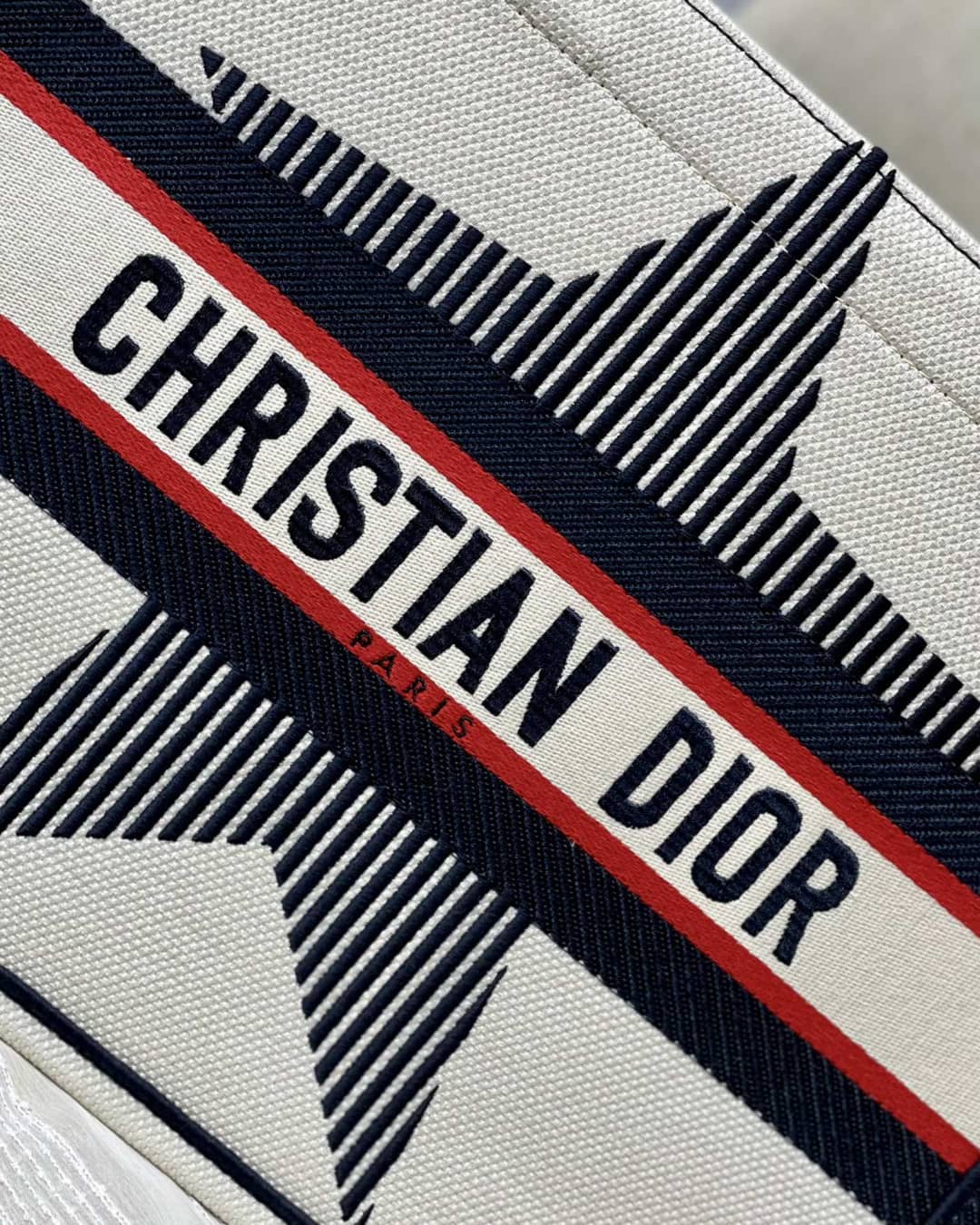 Chr1st1an D10r CD Book Embroidery Replica Tote