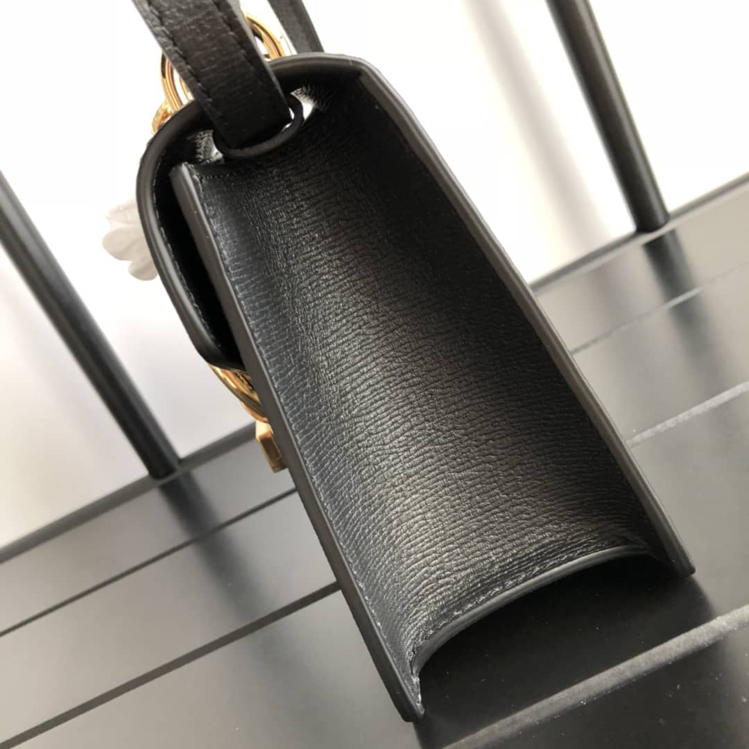 Gvc*1 Sylvie Leather Mini Shoulder Bag Replica White Black 470270