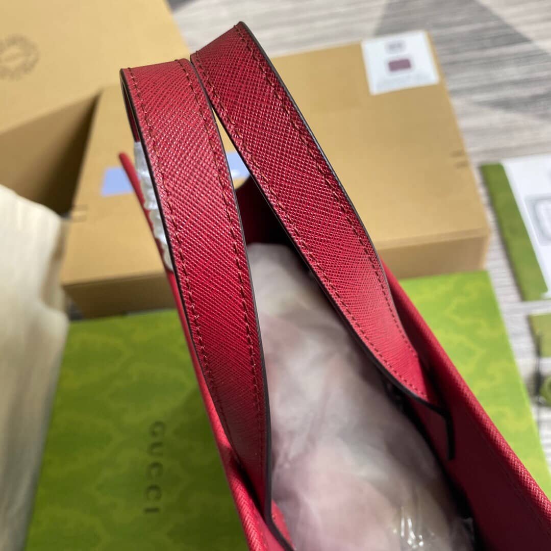 Gvc*1 GG Svp*me Kids Girl Tote Replica Red 605614