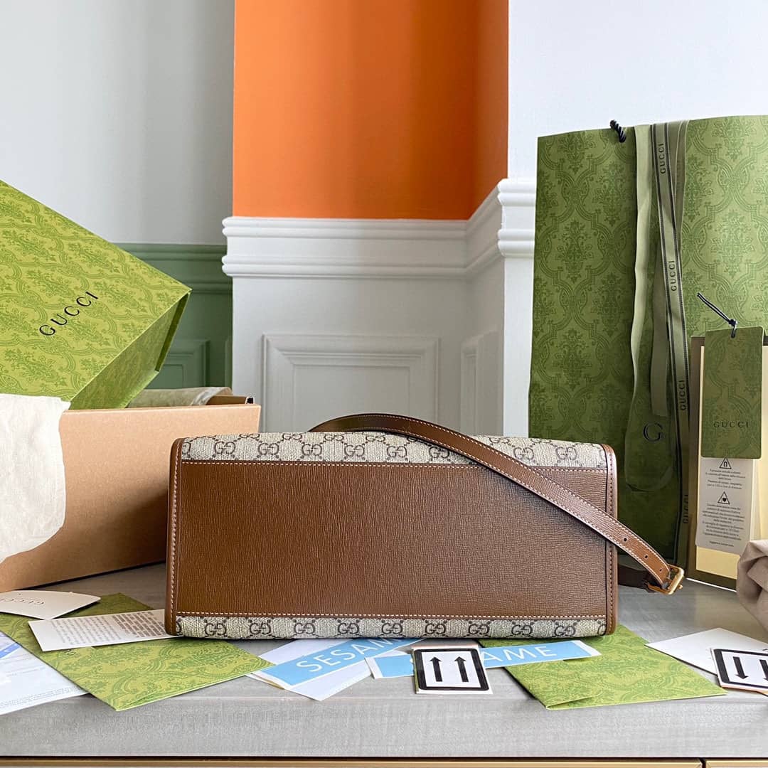 Gvc*1 Canvas GG Svp*me Small Tote Replica Gray 659983