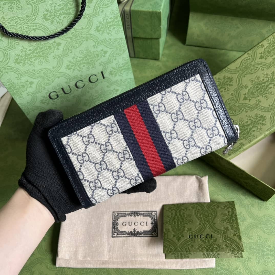Gvc*1 Ophidia GG Zip Around Wallet 523154 Replica