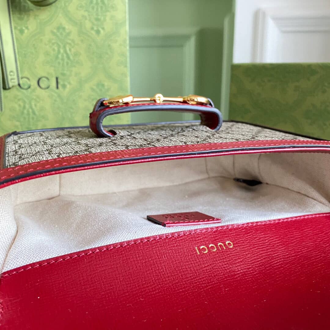 Gvc*1 Horsebit 1955 Mini Bag Replica Red 658574