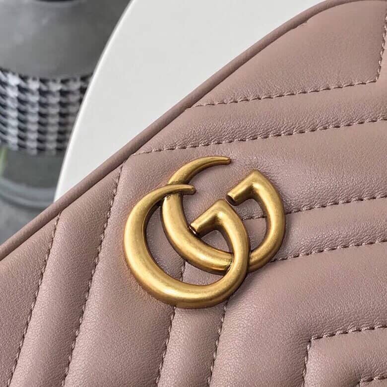 Gvc*1 GG Marmont Matelassé Mini Bag Replica Pink 448065