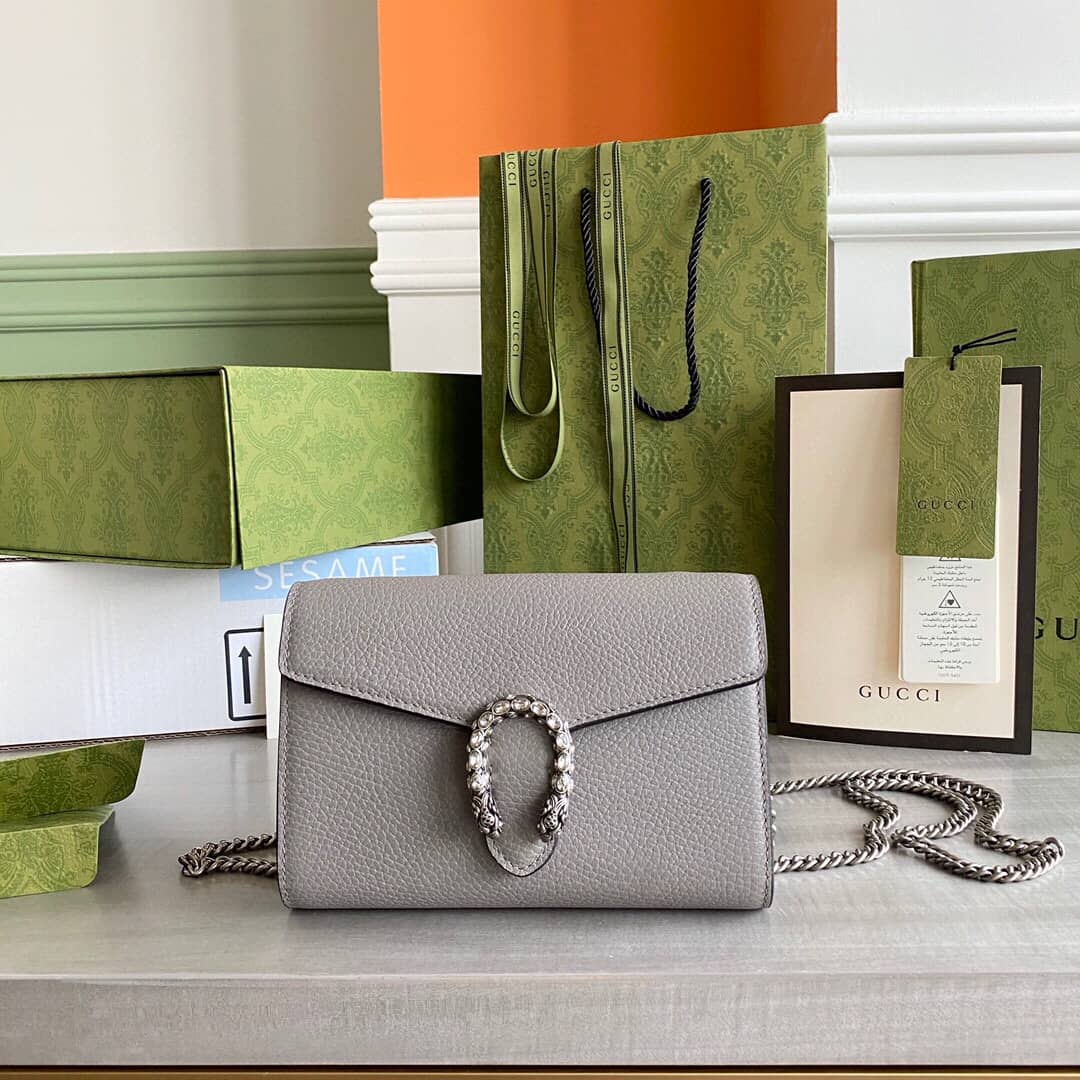 Gvc*1 Dionysus Chain Wallet Shoulder Bag Replica Gray 401231