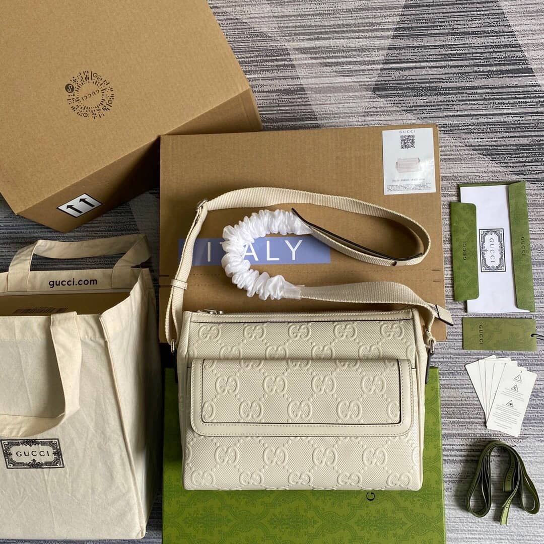 Gvc*1 GG Embossed Messenger Bag Replica 658565