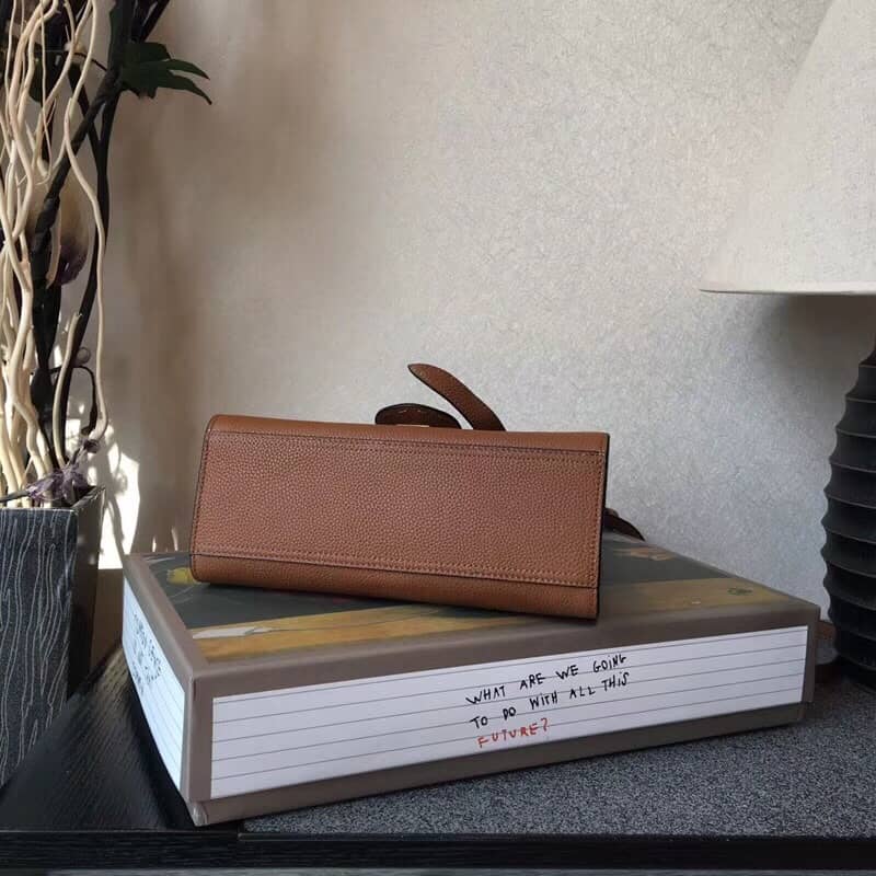 Gvc*1 GG Marmont Leather Top Handle Replica Bag Brown 421890