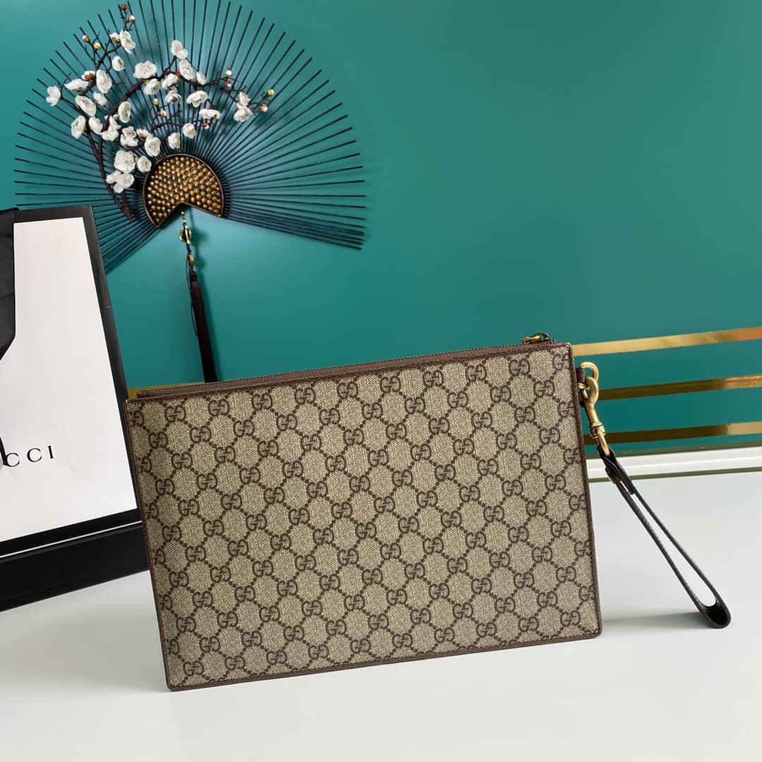 Gvc*1 GG Svp*me Monogram Courrier Zip Pouch Replica 473915