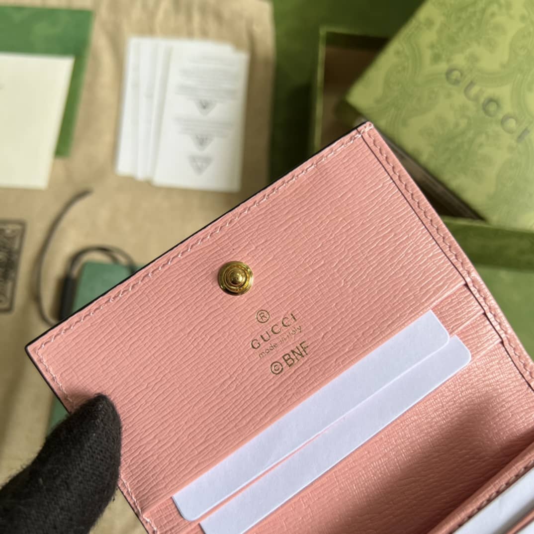 Gvc*1 Star Bananya Print Card Case Pink 701009 Replica Wallet