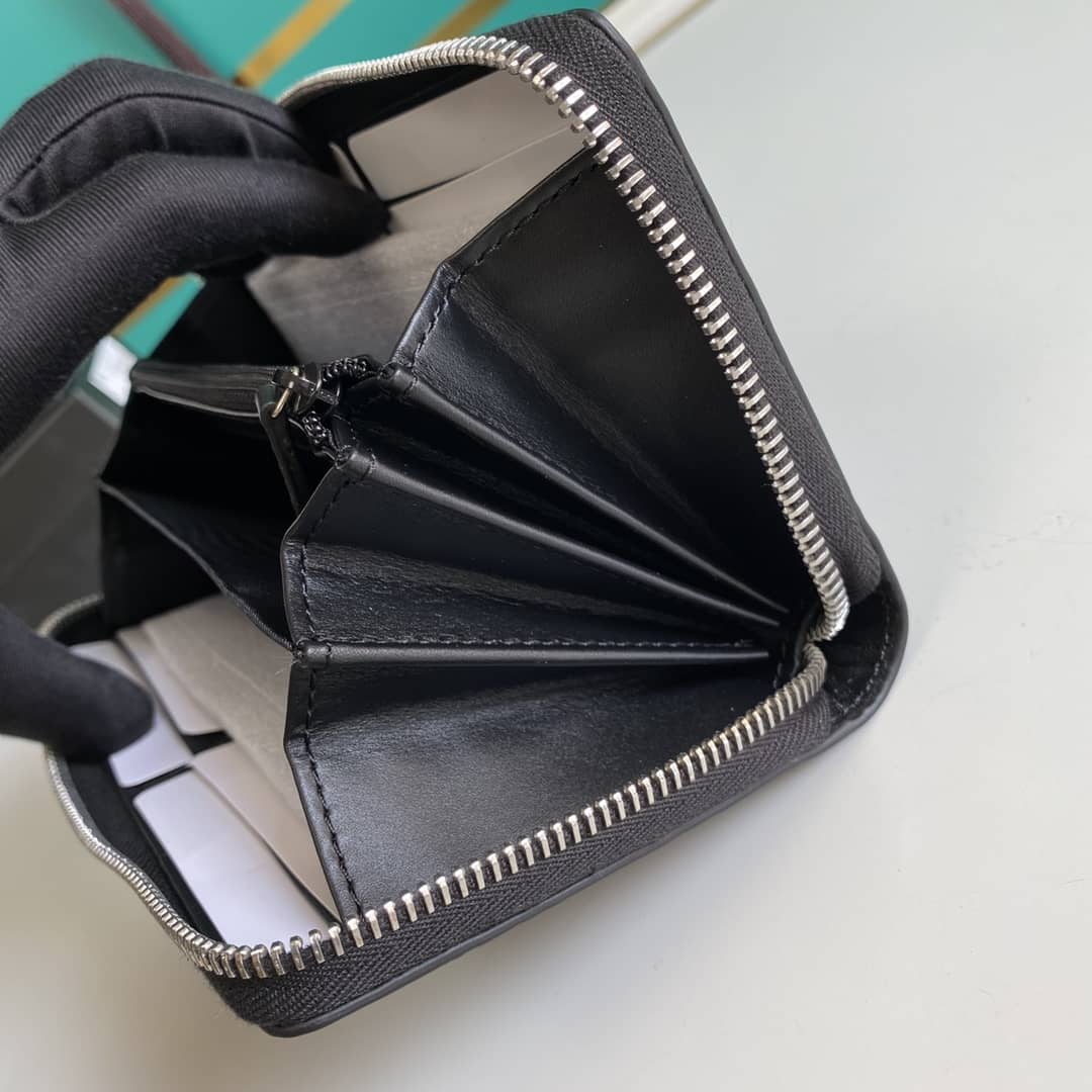 Gvc*1 Signature Zip Around Wallet Black Replica 473928