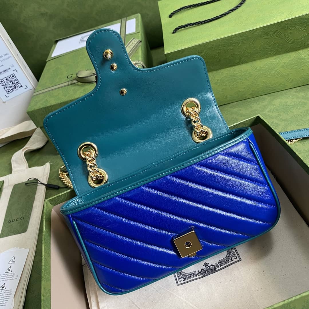 Gvc*1 Marmont GG Matelasse Leather Mini Shoulder Bag Replica 446744