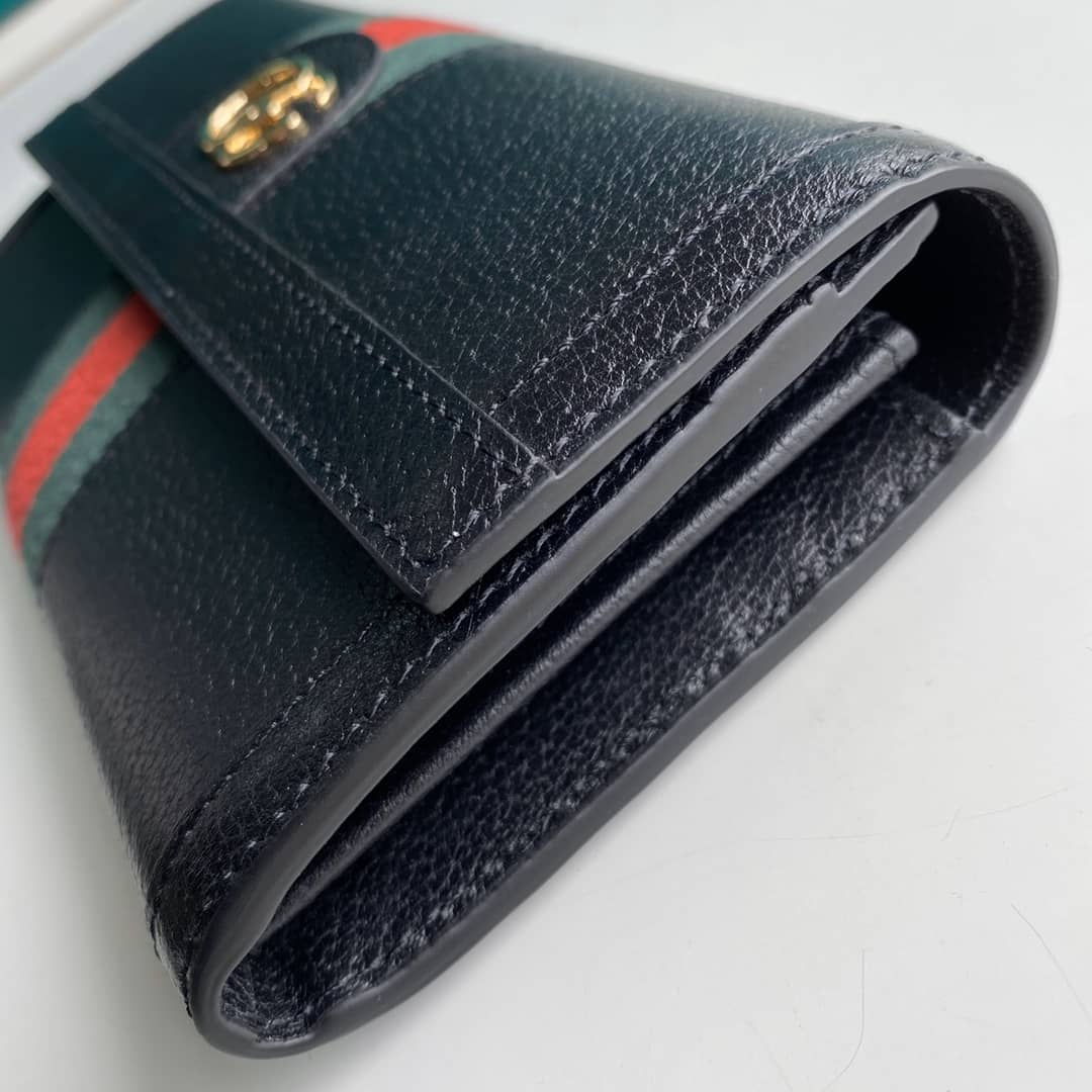 Gvc*1 Continental Long Wallet Black Replica 523153