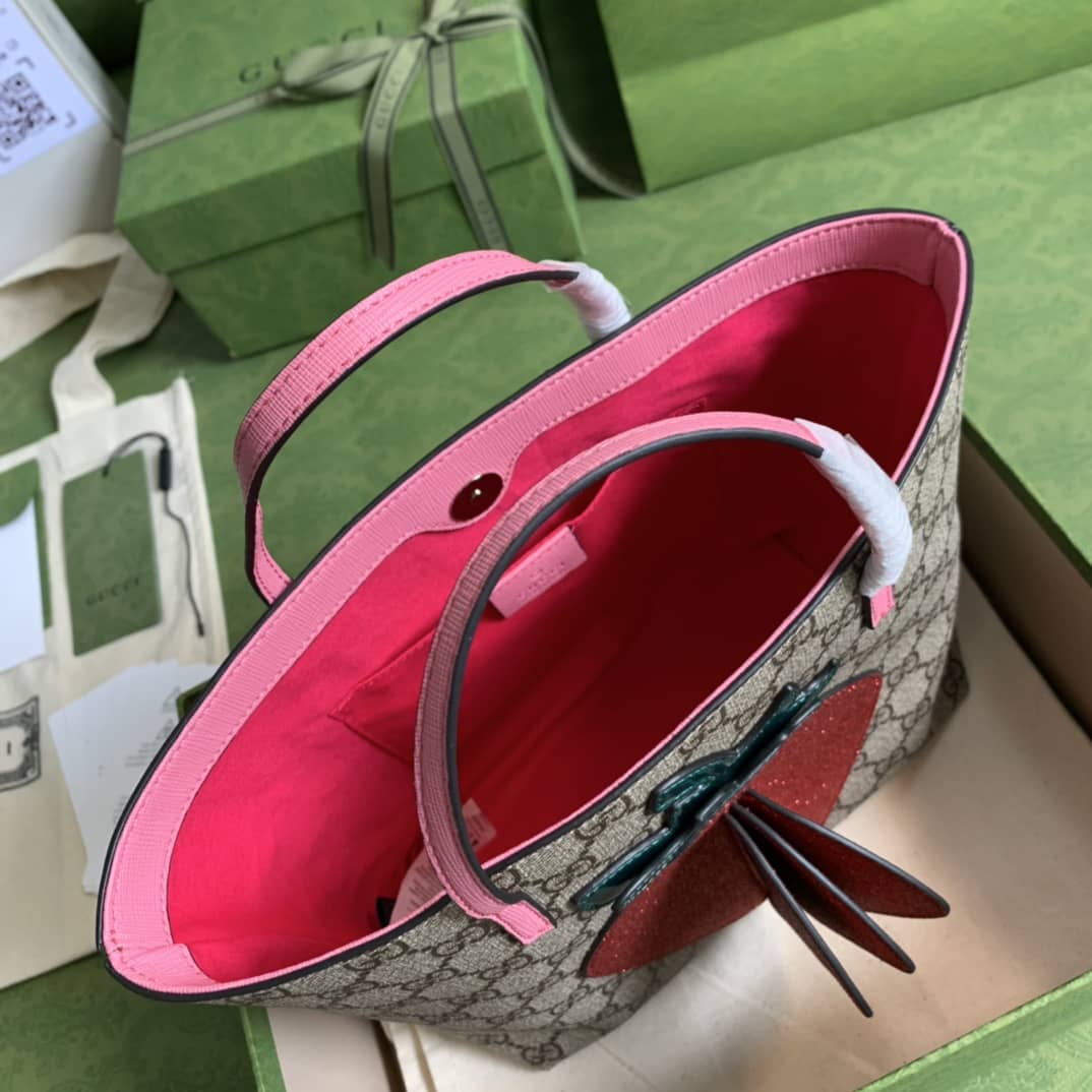 Gvc*1 GG Svp*me Strawberry Shopping Bag Replica 580840