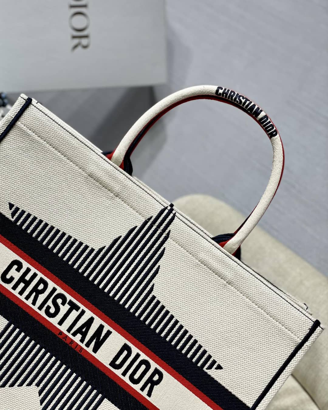 Chr1st1an D10r CD Book Embroidery Replica Tote