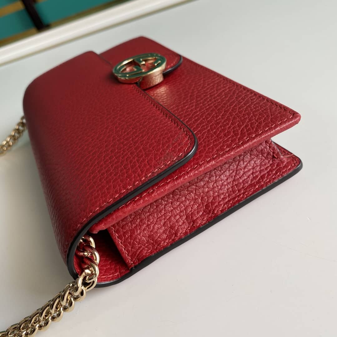 Gvc*1 Interlocking Crossbody Bag Chain Wallet Replica 510314