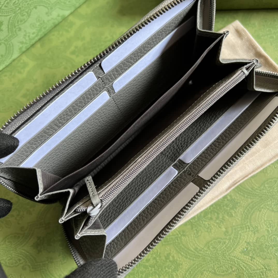 Gvc*1 GG Marmont Leather Zip Long Wallet Replica 456117