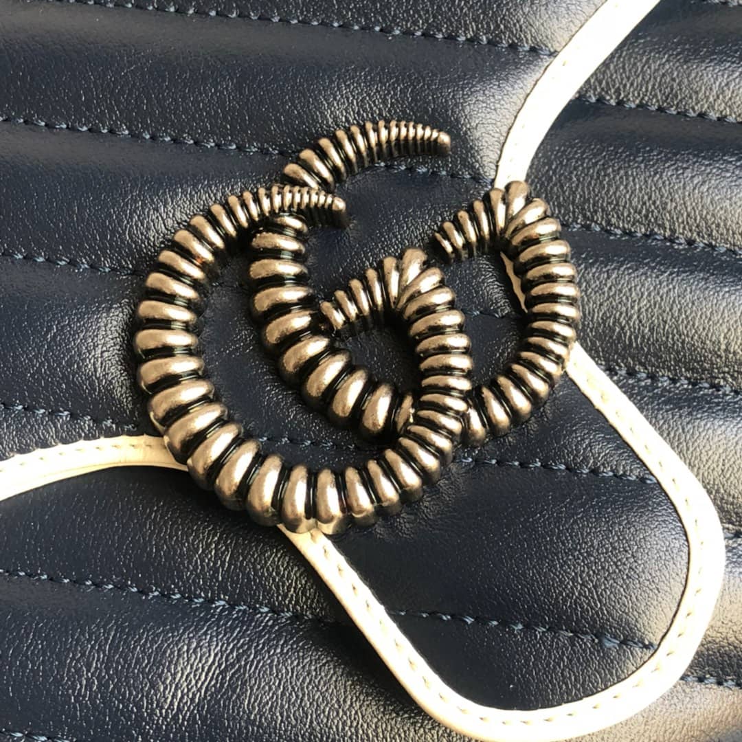 Gvc*1 Marmont Dupe Small Handle Shoulder Bag Replica Blue 498110