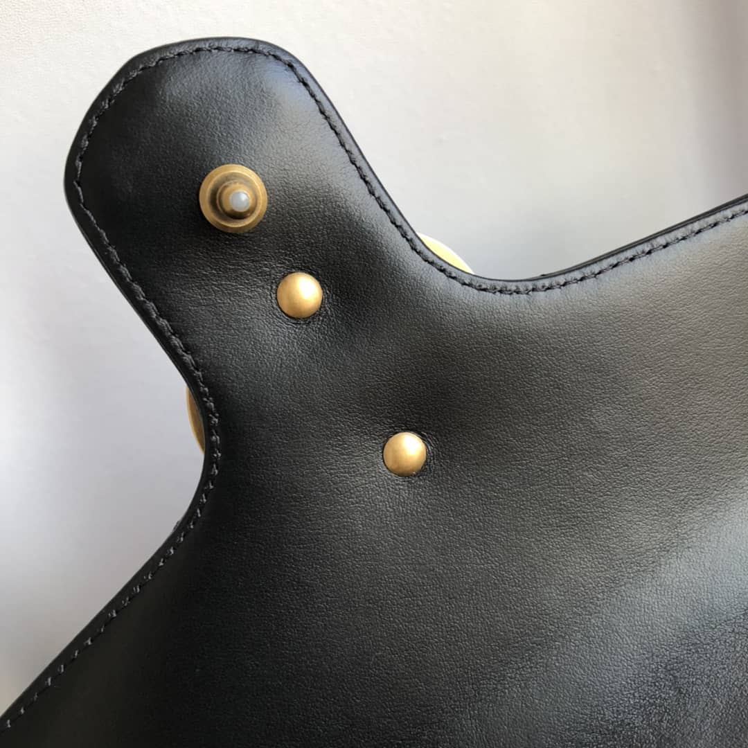 Gvc*1 GG Marmont Matelasse Shoulder Bag Replica Black 443497