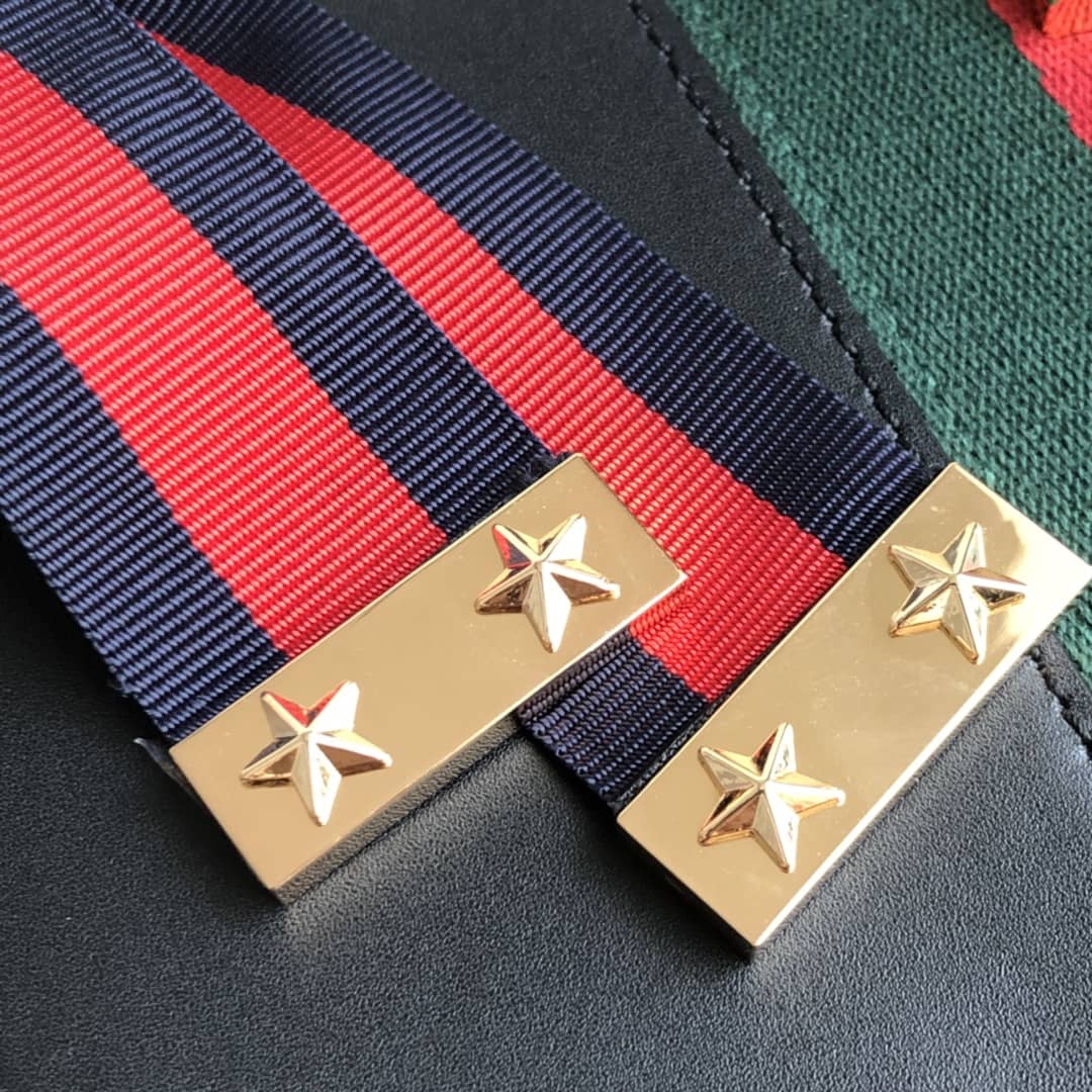 Gvc*1 Sylvie Small Leather Shoulder Bag Replica Black 421882