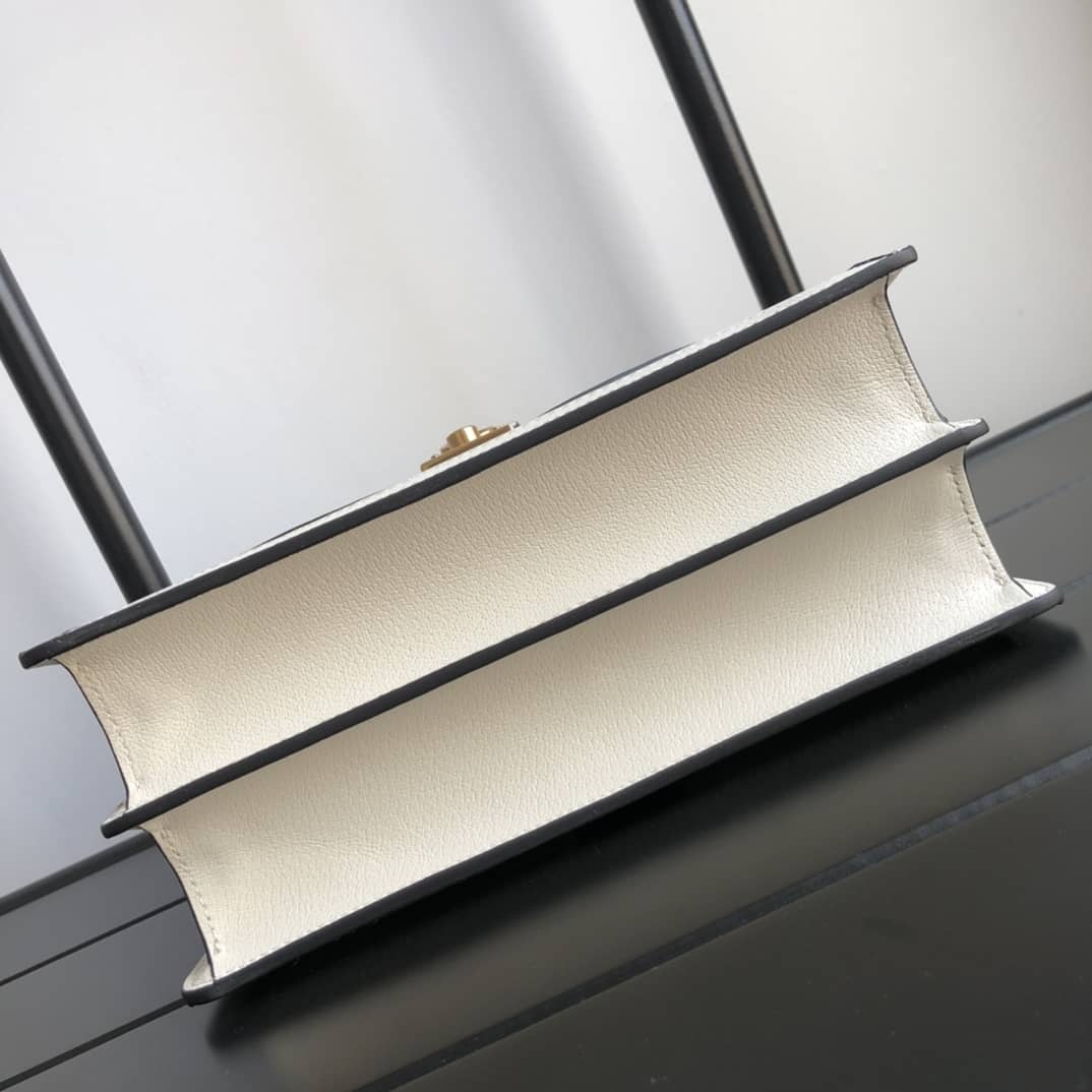 Gvc*1 Ophidia Small Top Handle Bag Replica White 651055