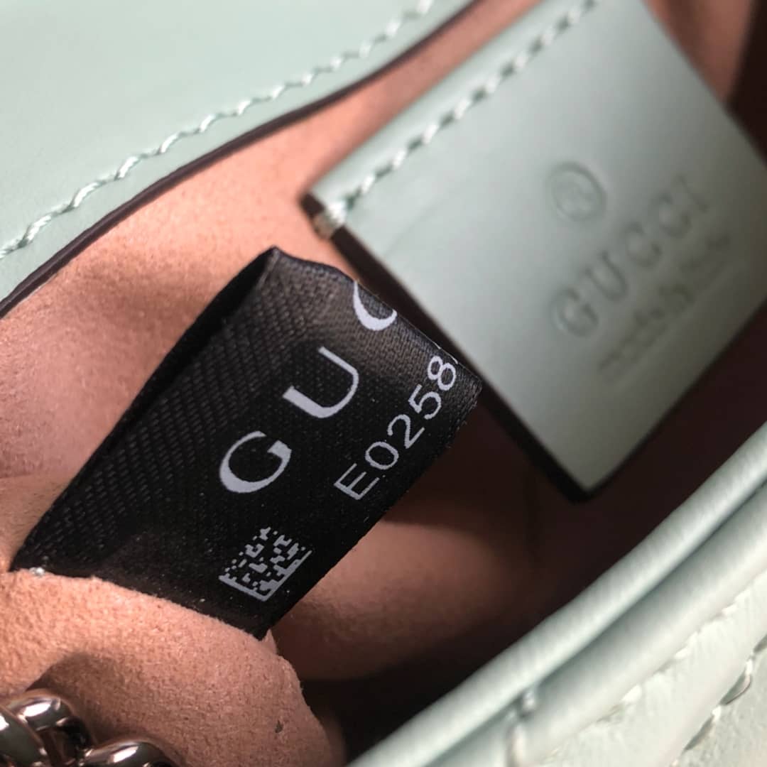 Gvc*1 GG Marmont Matelasse Leather Mini Shoulder Bag Replica Green 476433