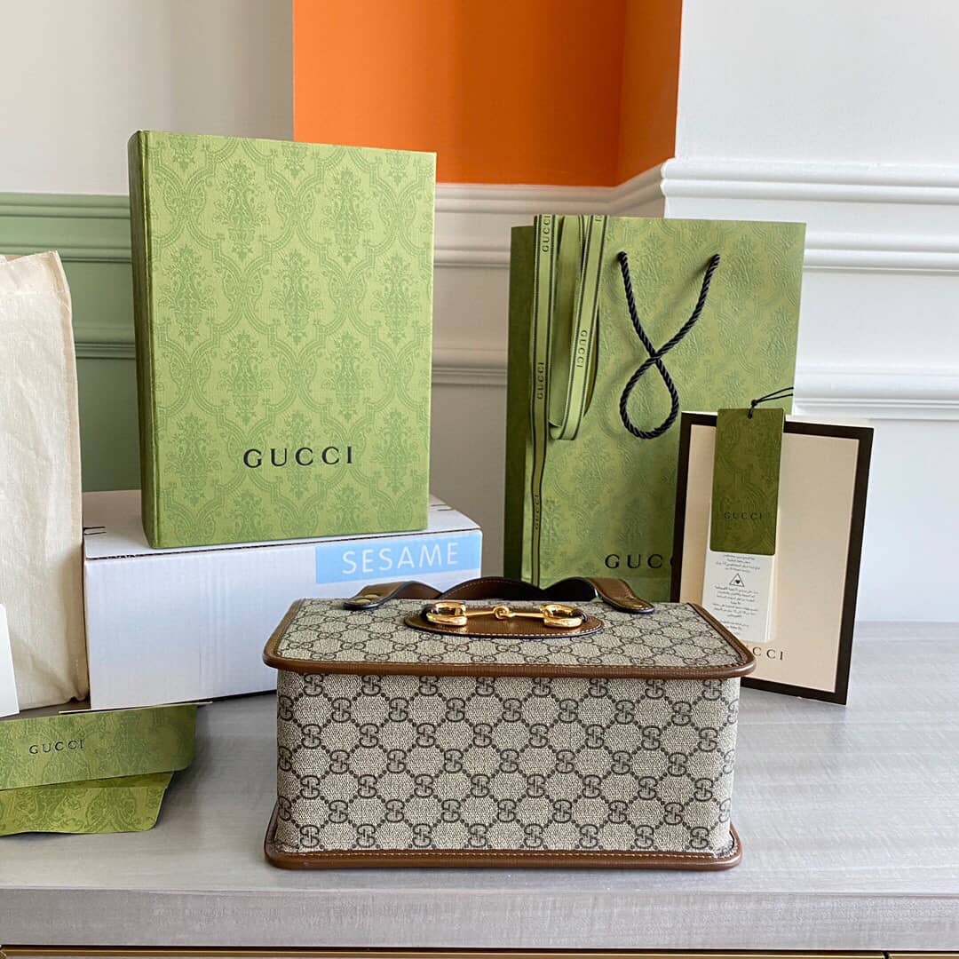 Gvc*1 Horsebit Bag Dupe 1955 Small Top Handle Replica Bag Brown 627323