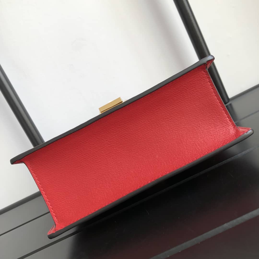 Gvc*1 Sylvie Leather Mini Shoulder Bag Replica White Red 470270