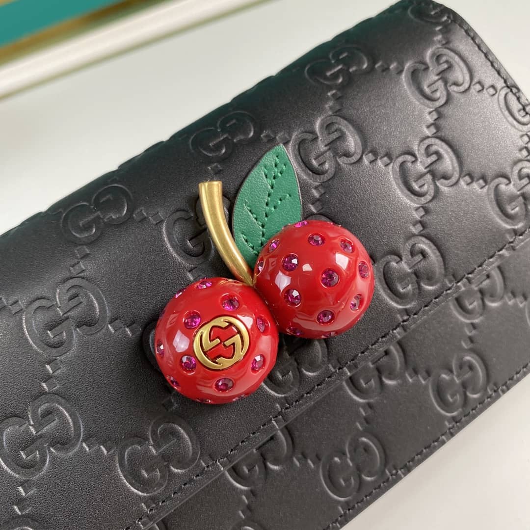 Gvc*1 Svp*me GG Mini Bag With Cherries Replica 481291