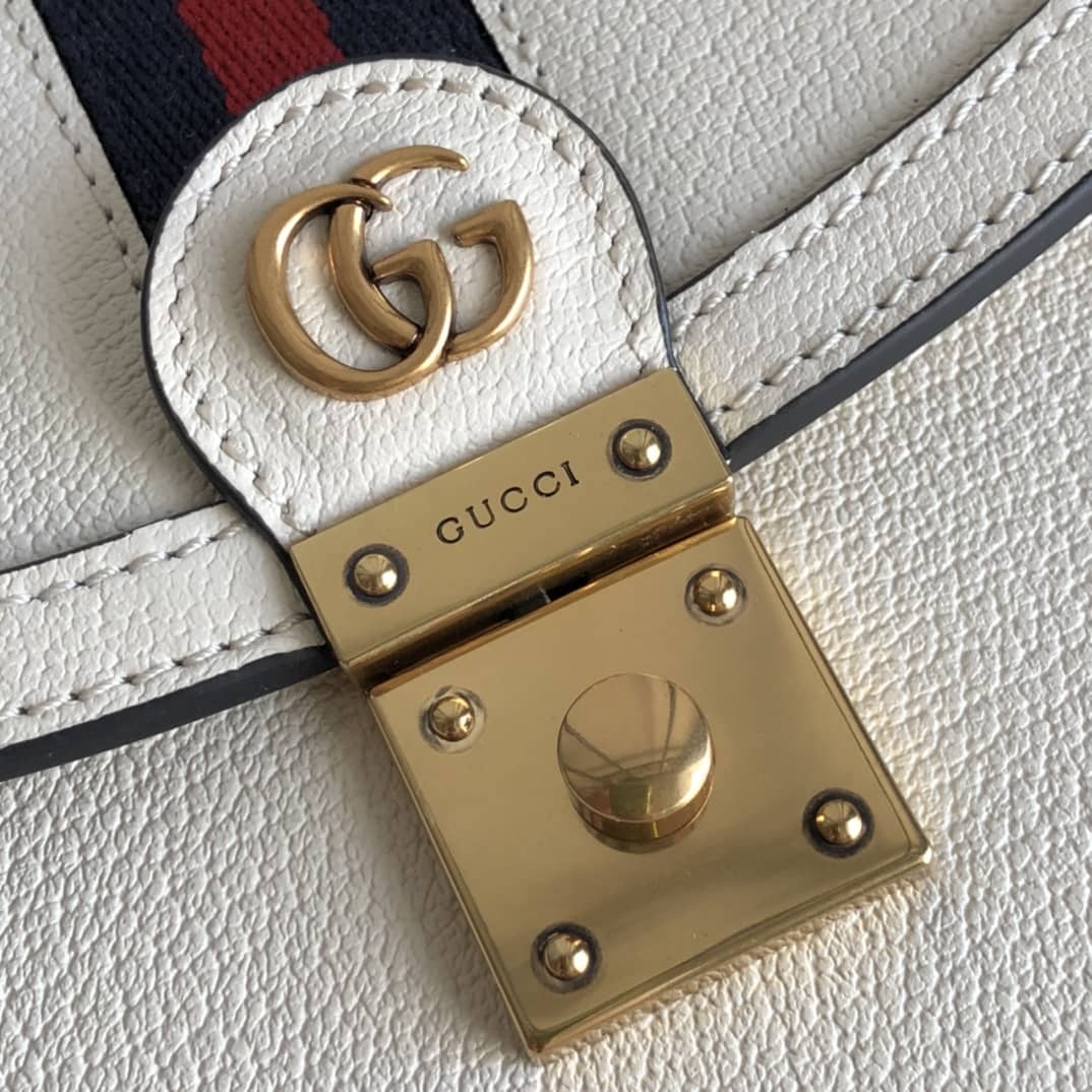 Gvc*1 Ophidia Small Top Handle Bag Replica White 651055