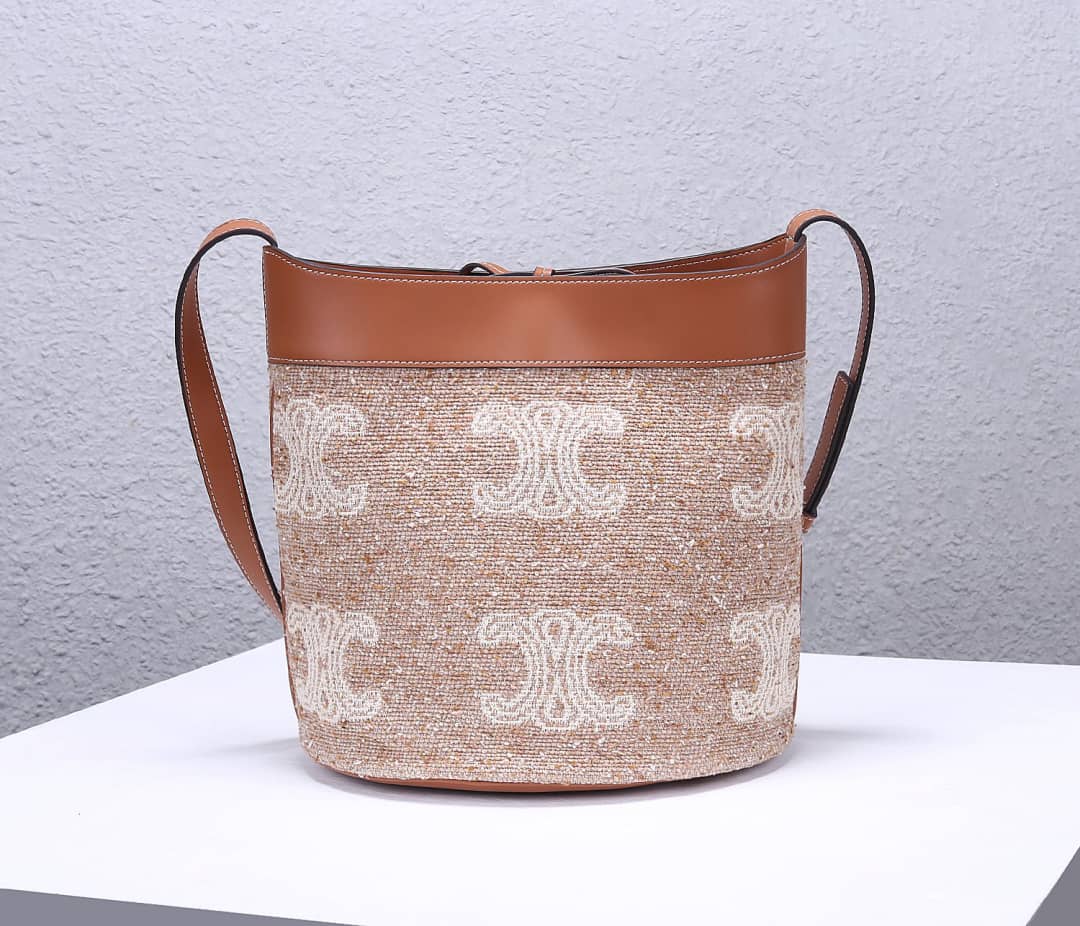 Ce1i*e Triomphe Bag Dupe Canvas Replica Bucket Bag