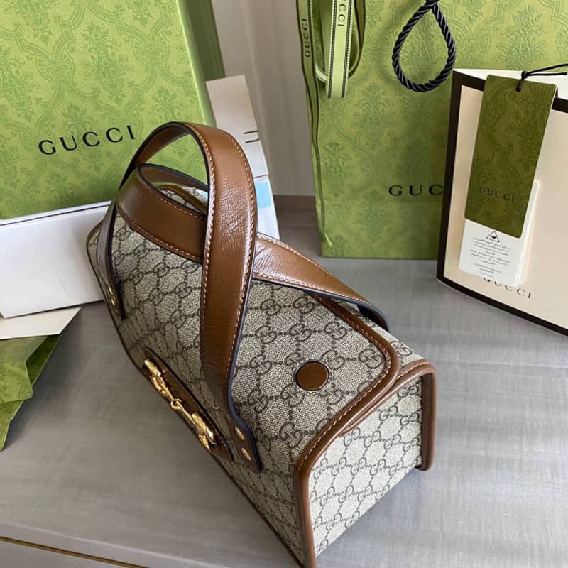 Gvc*1 Horsebit Bag Dupe 1955 Small Top Handle Replica Bag Brown 627323