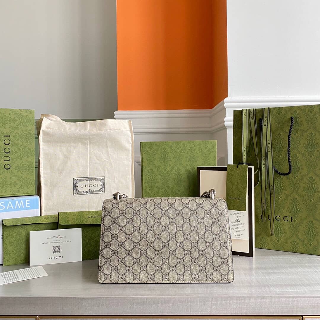 Gvc*1 Dionysus Dupe GG Svp*me Dionysus Chain Replica Shoulder Bag Gray 400249