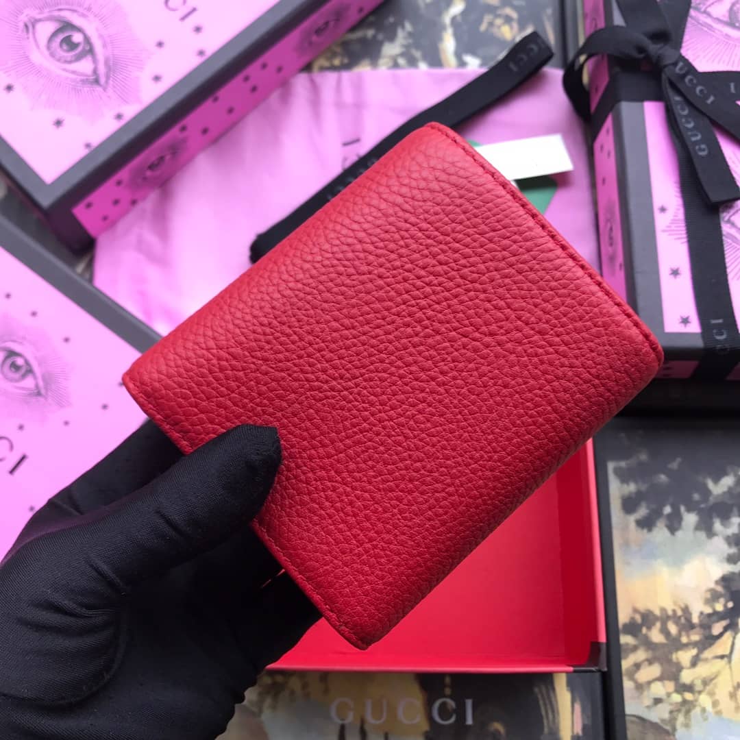 Gvc*1 Leather Folding Wallet Replica 546584 Red
