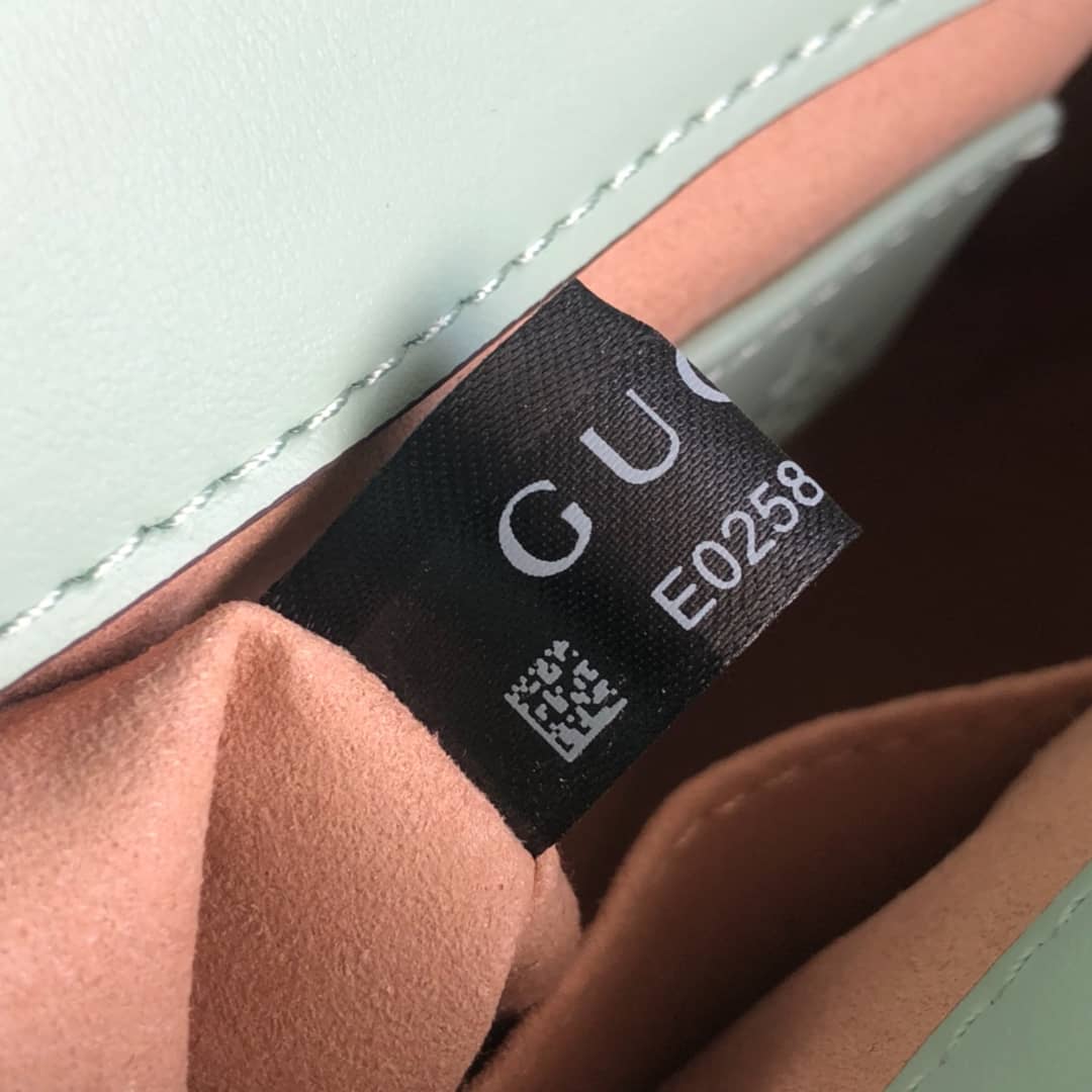 Gvc*1 GG Marmont Mini Leather Top Handle Bag Replica Green 547260