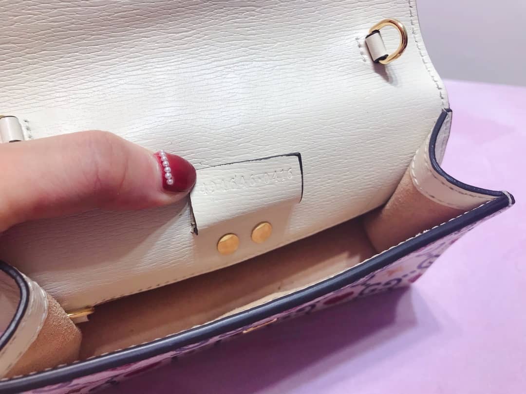 Gvc*1 Sylvie Chain Printed Leather S*per Mini Shoulder Bag Replica White 494646