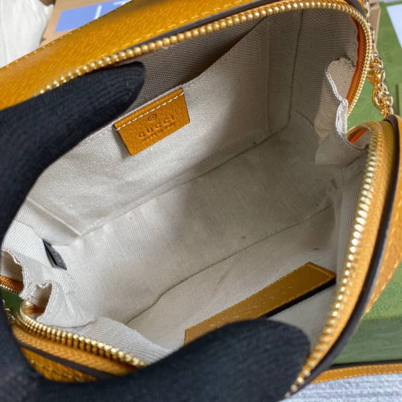 Gvc*1 GG Svp*me Ophidia Mini Camera Bag Replica Yellow 602576