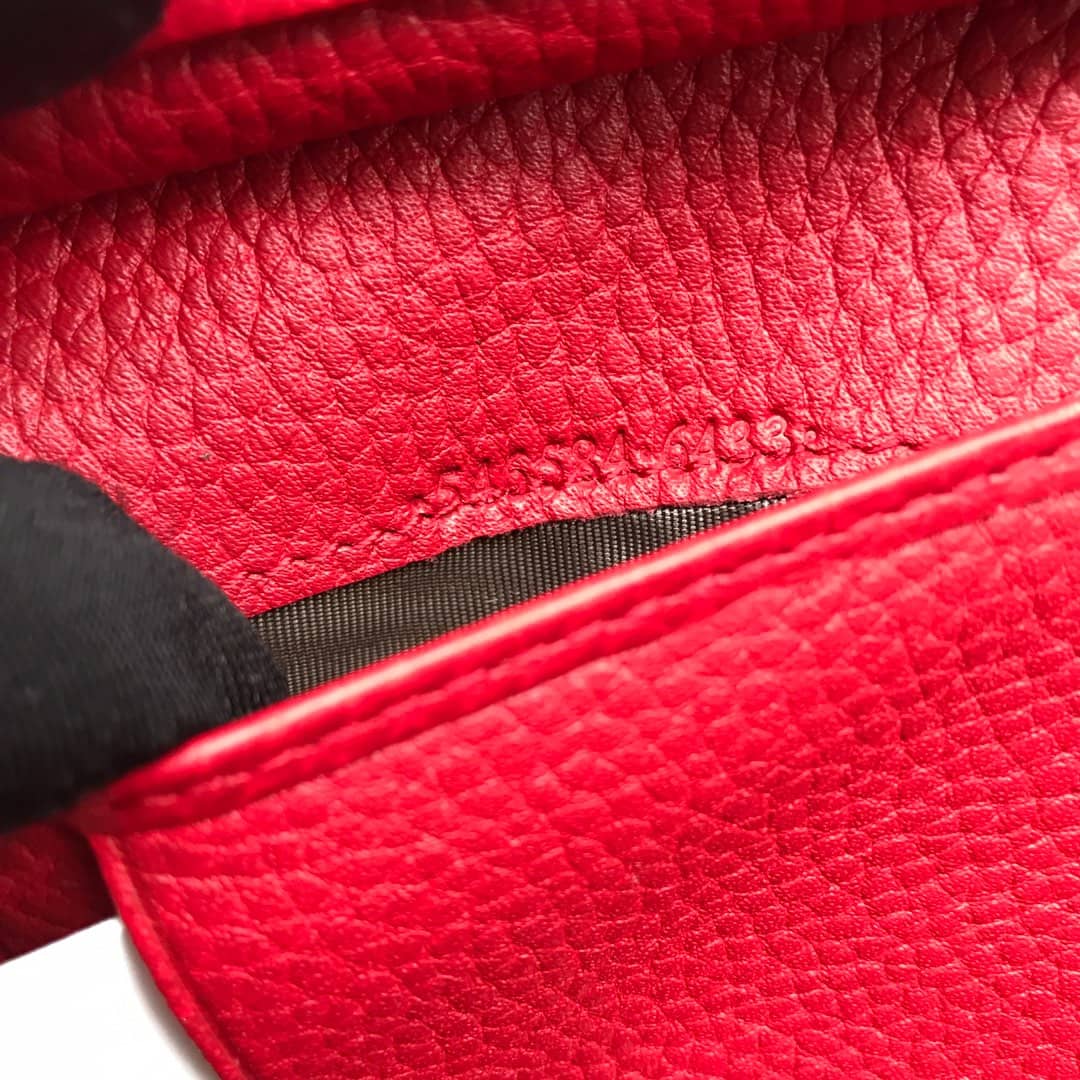 Gvc*1 Leather Folding Wallet Replica 546584 Red